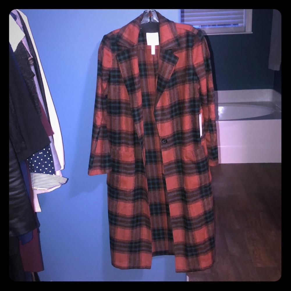 Keith Single button plaid coat